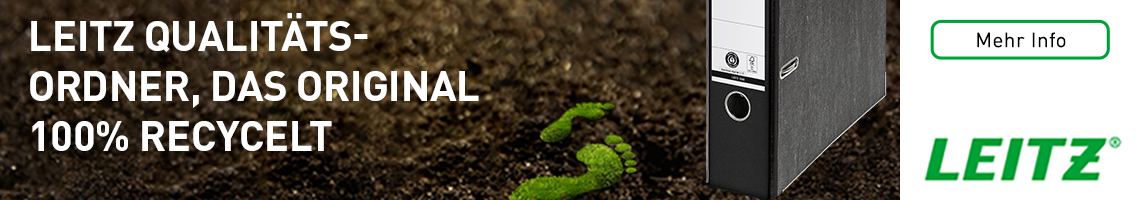 Der recycelte Ordner von Leitz