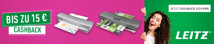Cashback Aktion von Leitz zu Laminiergeräten