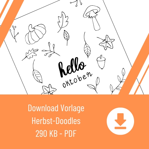 Eine Downlaodbutton für herbstliche Doodles