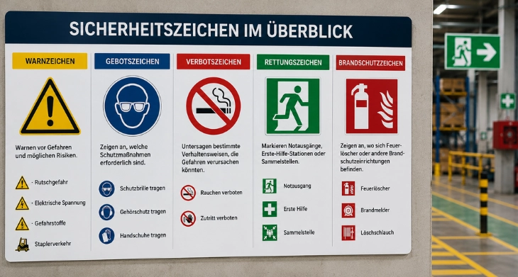 Sicherheitszeichen im Überblick