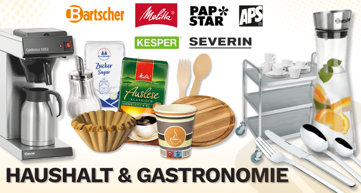 Exemplarische Darstellung von Haushalt und Gastronomie Artikel
