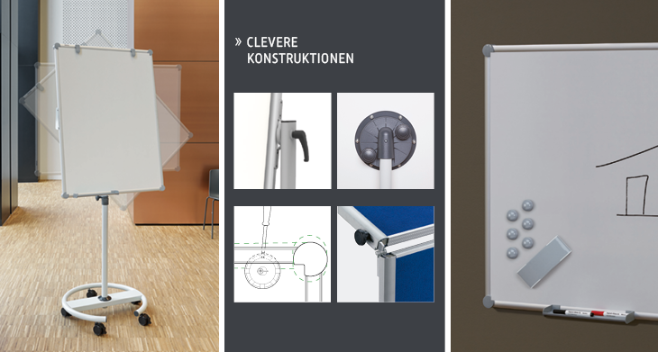 Mobiles Flipchart und Präsentationslösungen von MAUL im Büro.