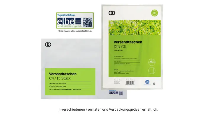 Versandtaschen der Marke "oeco"