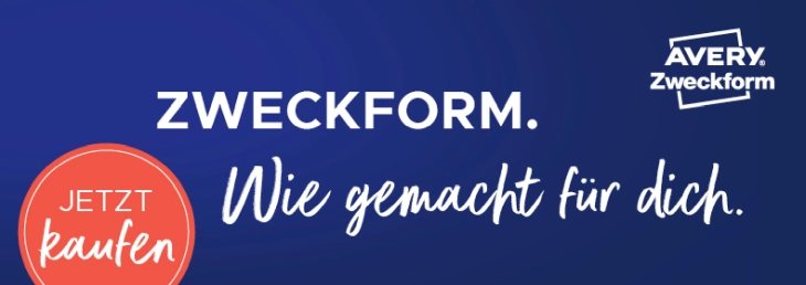Werbebanner für Formulare von Avery Zweckform
