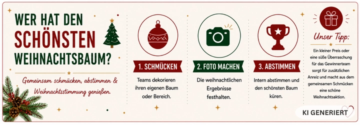 Idee für eine gemeinsame Weihnachtsbaum-Aktion im Team