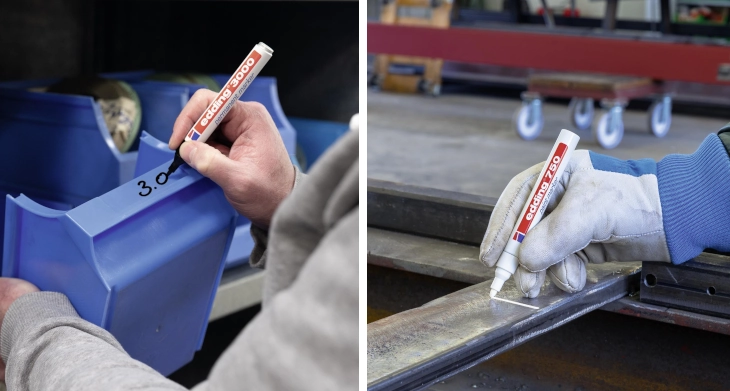 Zwei Anwendungsmöglichkeiten des edding Lack- und Permanentmarkers