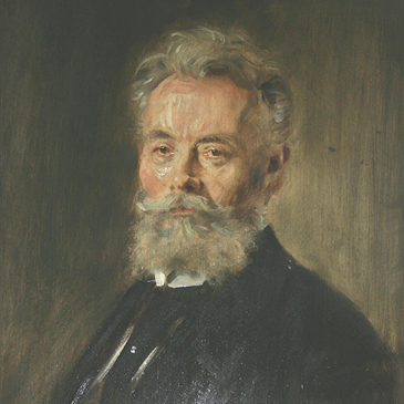 Historisches Gemälde: Portrait des Unternehmers Friedrich Soennecken.