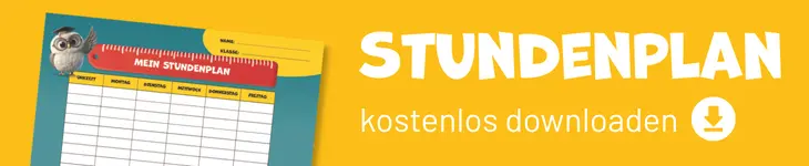 Grafik mit Hinweis auf kostenlosen Download eines Stundenplans