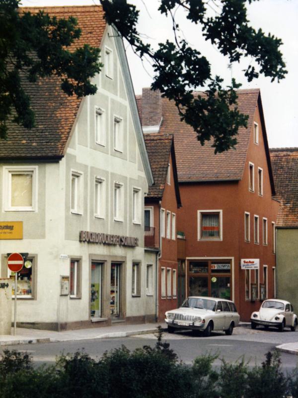 1974 Neubau der Druckerei der Fa. Sommerin der Herrenstr. 14 in Feuchtwangen