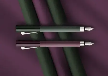 wei Füllhalter Tamitio in den Farben Dark Green und Dark Bordeaux von Graf von Faber-Castell