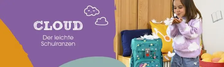 Werbebanner für den Schulranzen CLOUD von Step by Step.