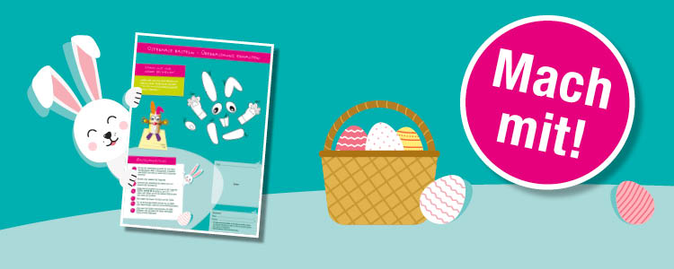 Grafik zur Bewerbung der Oster Bastel-Aktion