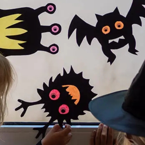 Gebastelte Halloweendekoration