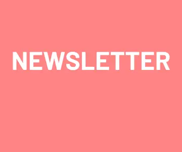 Auf rosa farbenem Hintergrund steht das Wort "Newsletter"