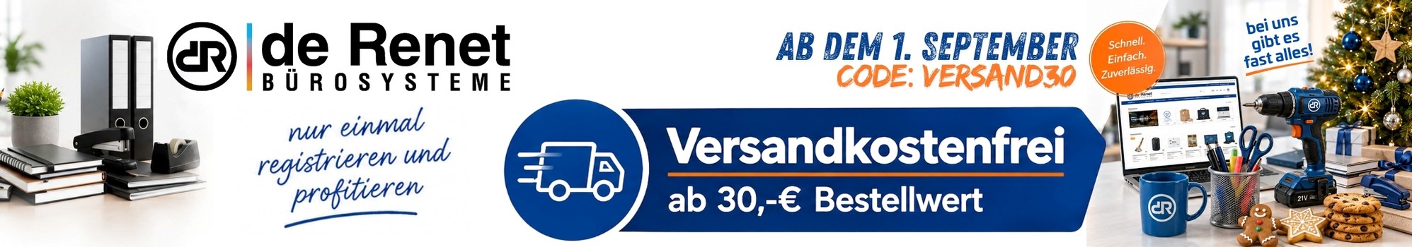 Banner mit versandkostenfreier Lieferung