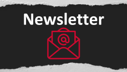 Das Wort "Newsletter" mit einem E-Mail-Umschlag Icon.