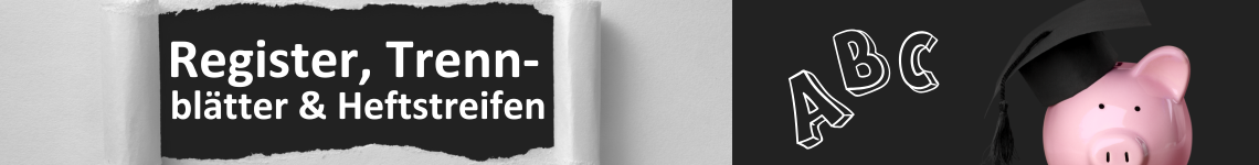 Register, Trennblätter & Heftstreifen