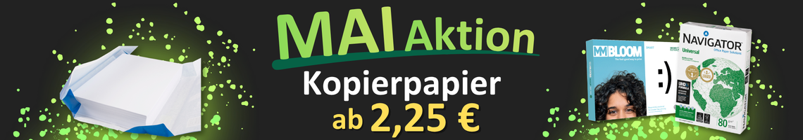 Mai Aktion Kopierpapier ab 2,25 € 