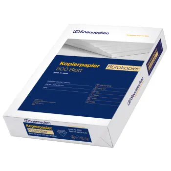 Produktabbildung einer Packung 80gr Kopierpapier der Marke Soennecken.
