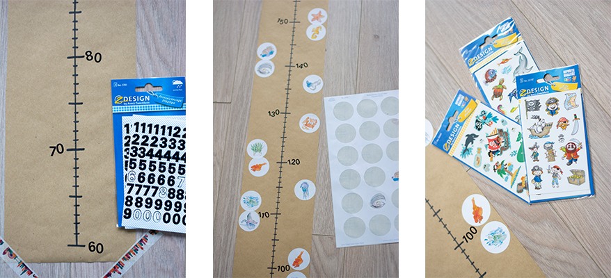 Collage einer selbstgebasteltetn Messaltte für Kinder