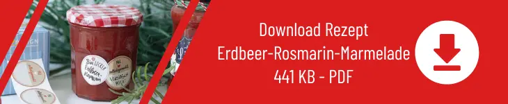 Grafik zum Download „Download Rezept Erdbeer-Rosmarin-Marmelade“