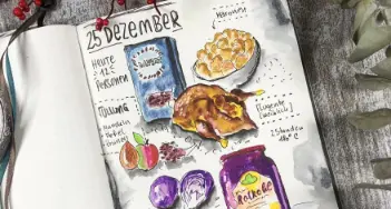 Diana Meier-Soriat verrät im Interview ihre Sketching-Strategien für Entschleunigung im Advent. Infos dazu bei mit Engler in Rheinbach oder im Onlineshop.