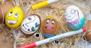 Gesichter auf Eier malen - DIY Osterdeko | PDF-Vorlage zum kostenlosen Download ↓ von Engler aus Rheinbach