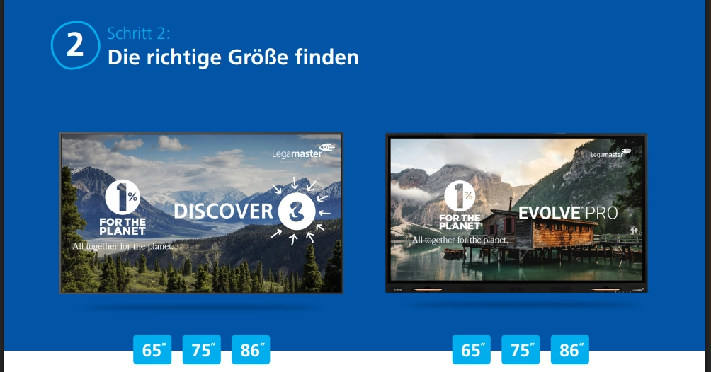 Schritt 2 die richtige Größe finden