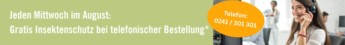 Jeden Mittwoch im August: Gratis Sonnenmilch bei telefonischer Bestellung unter 0241 / 301 301