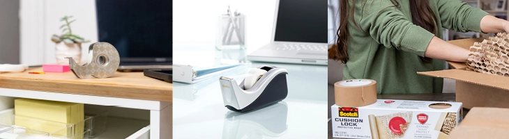 Die Scotchprodukte im Homeoffice in der Anwendung.