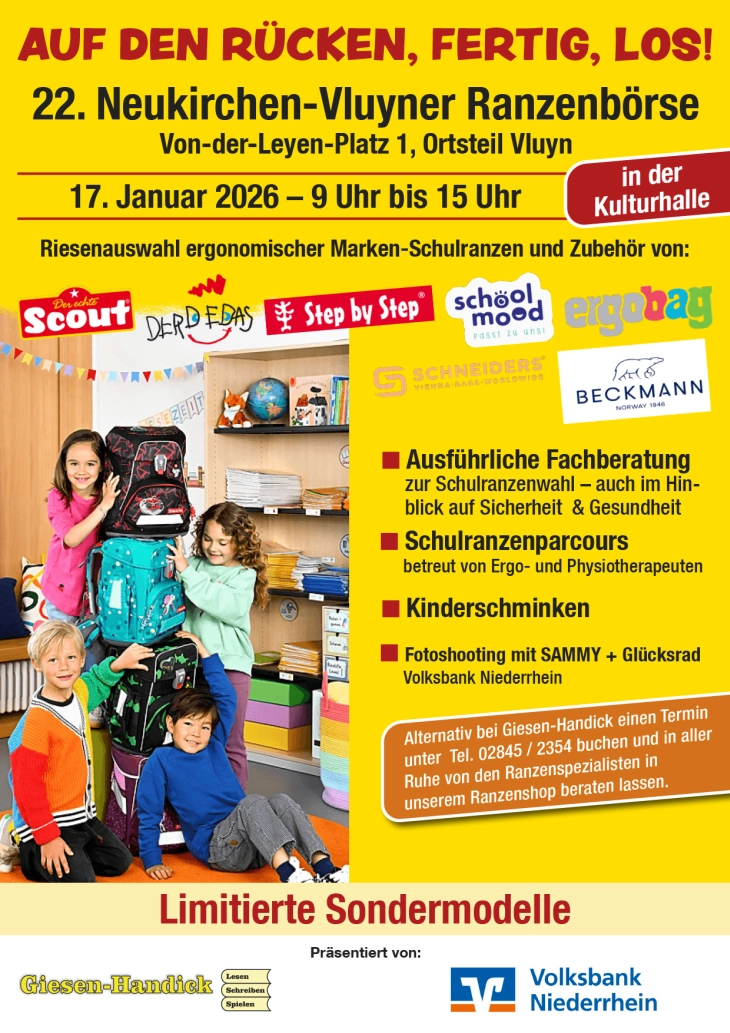 Anzeige 22. Neukirchen-Vlyner Ranzenbörse