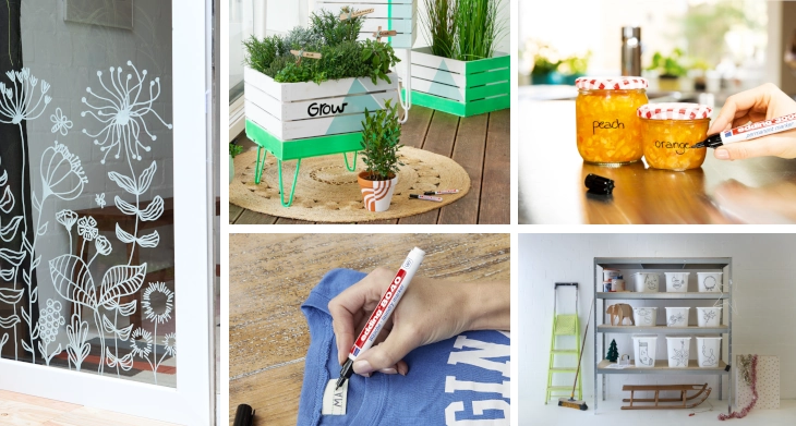 Verschiedene Anwendungsbilder für die edding Marker.