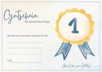 Voransicht Gutscheinvorlage Vatertag