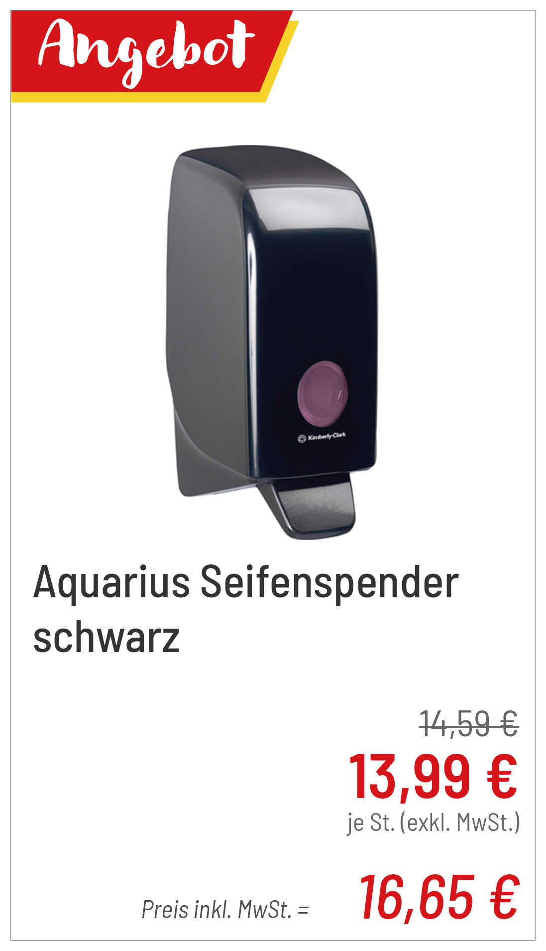 Aquarius Seifenspender schwarz für 16,65 €