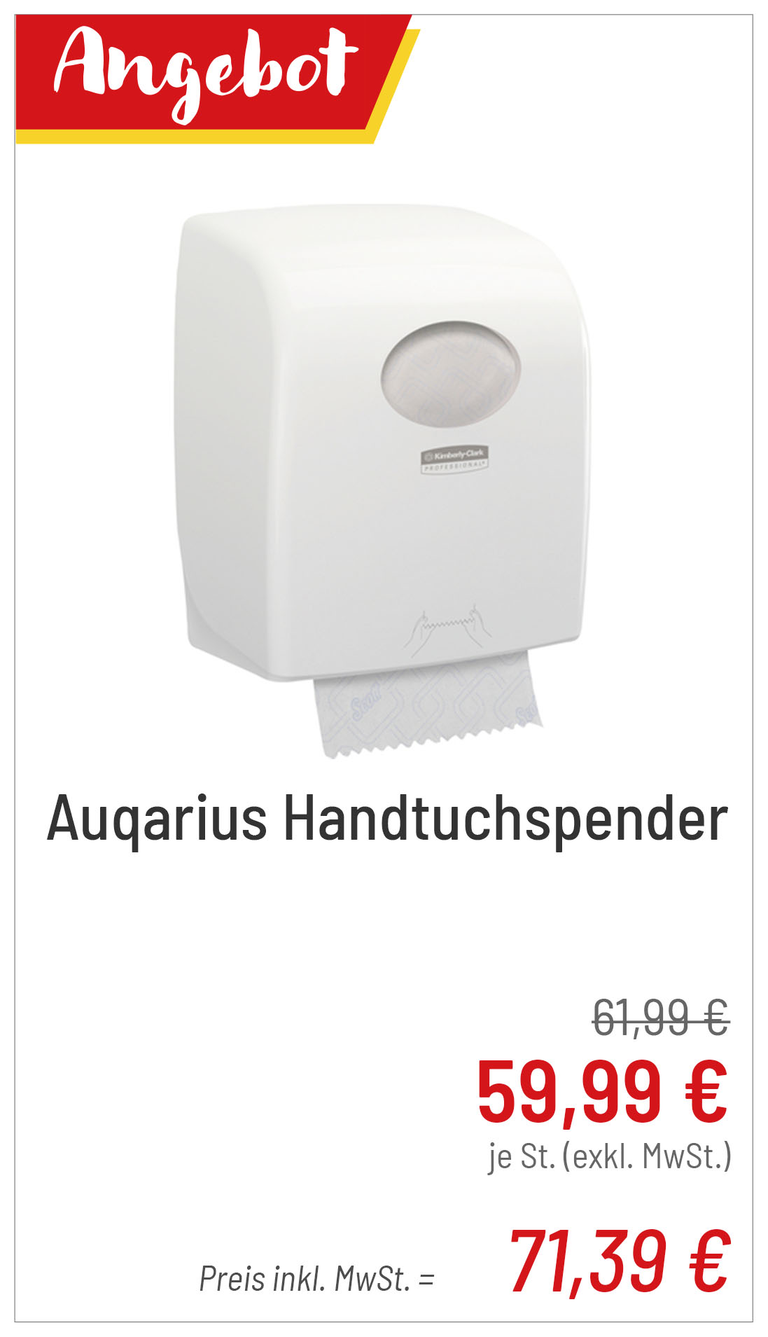 Auqarius Handtuchspender für 71,39 €