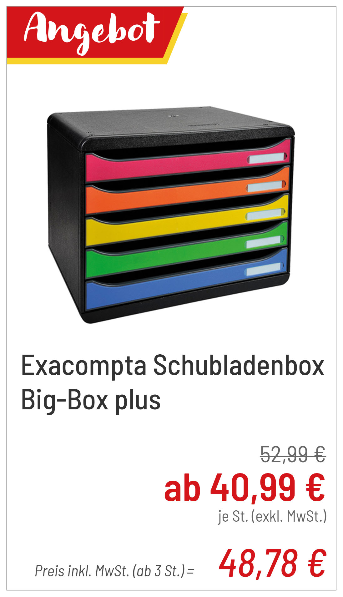Schubladenbox für 48,78 € je St.