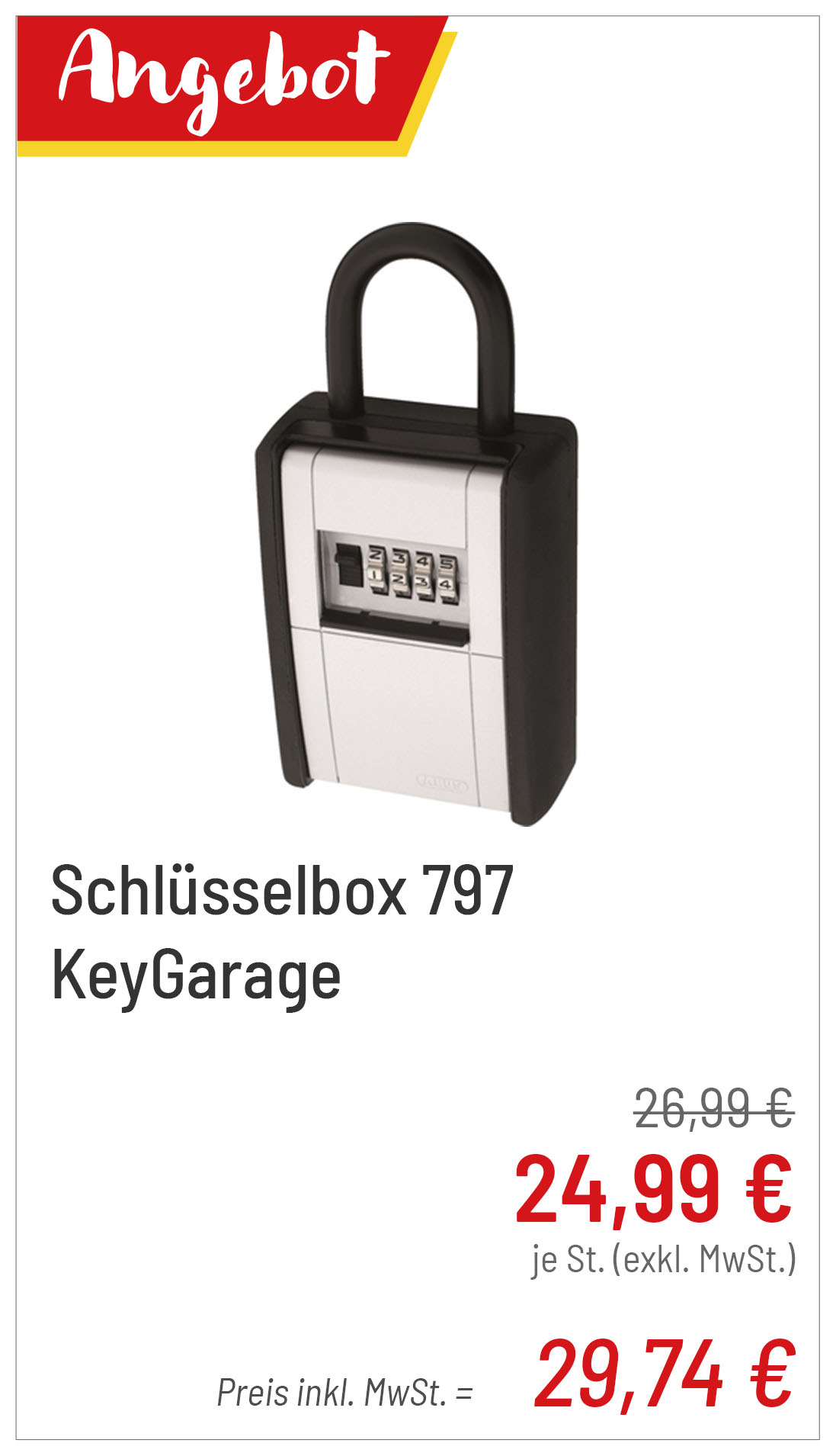 Schlüsselbox 797 KeyGarage für 29,74 €