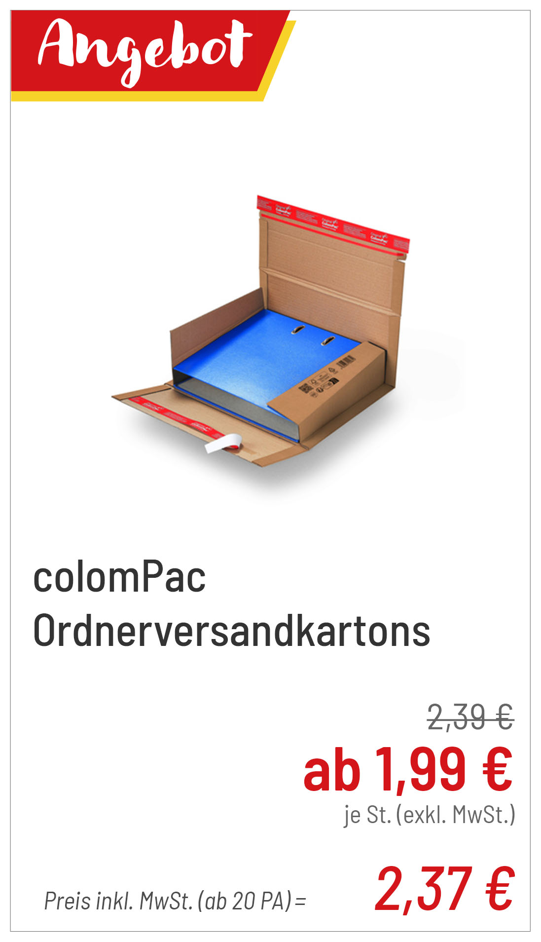 colomPac Ordnerversandkartons ab 2,37 € je St.