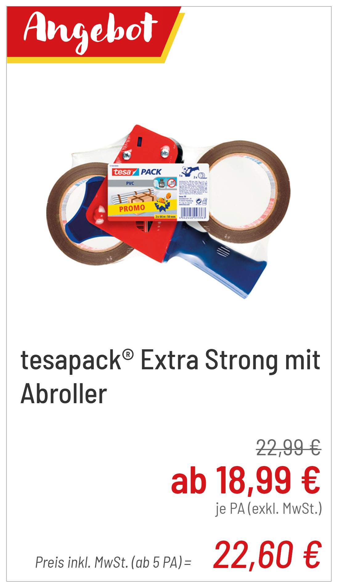 tesapack® Extra Strong mit Abroller für 22,60 €