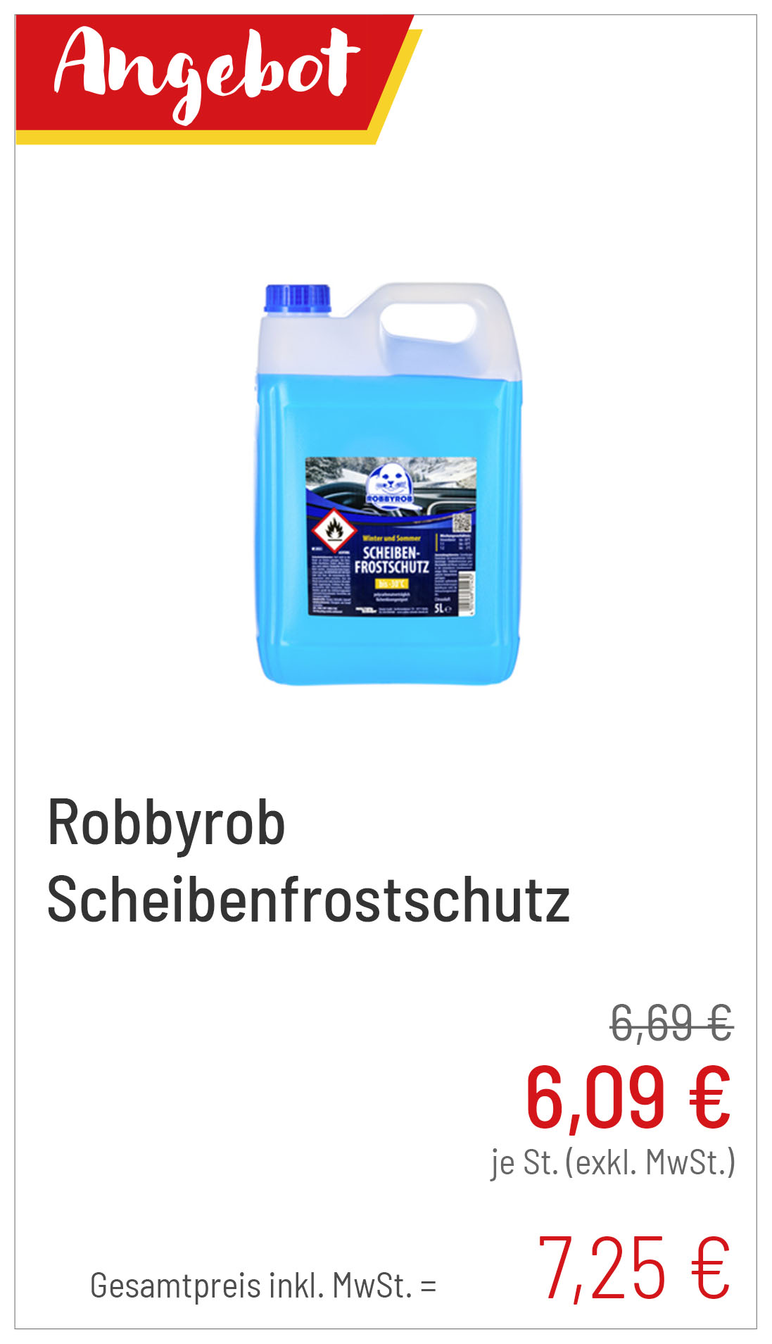 Scheibenfrostschutz Kanister für 7,25€