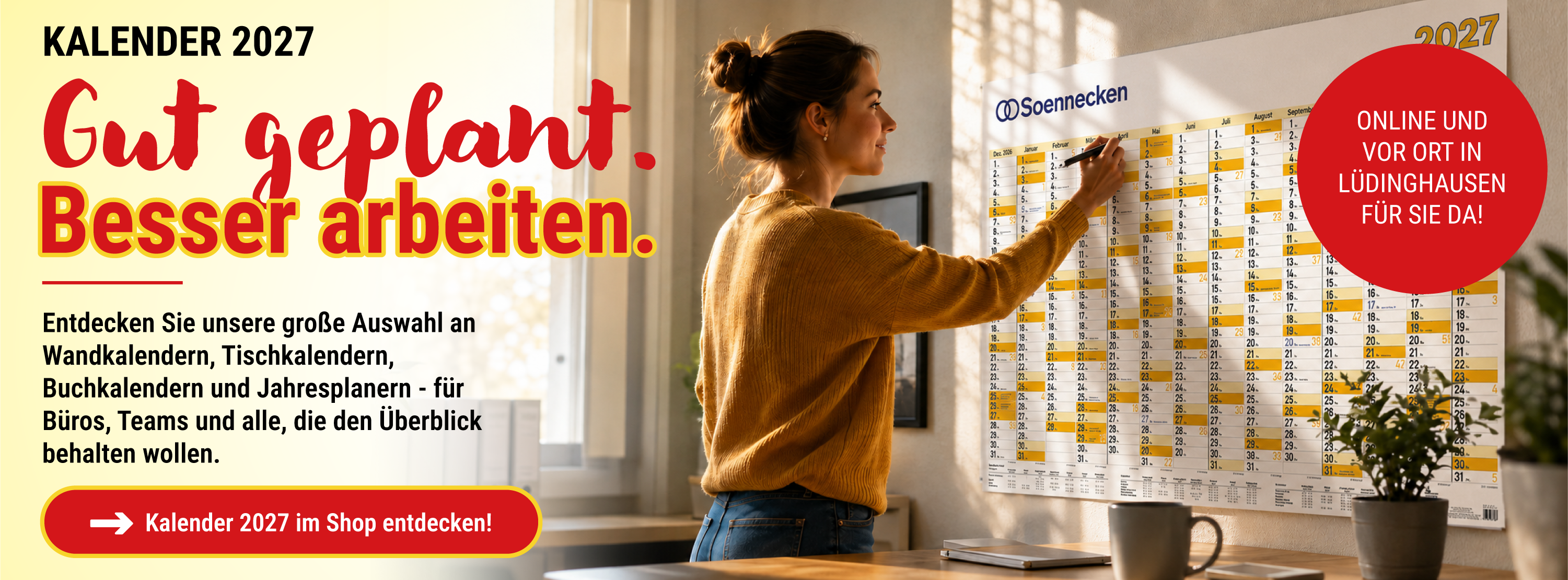Gut geplant. Besser arbeiten. Kalender 2027