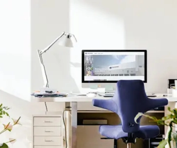 Ein eingerichteter Arbeitsplatz.