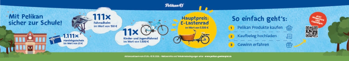 Aktionsbeschreibung für Pelikangewinnaktion.