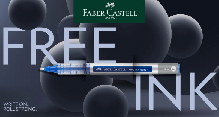 Faber-Castell Free Ink Roller Tintenroller für flüssiges Schreiben.