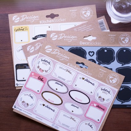 Verschiedene Küchensticker für DIY-Geschenke von Z-Design.