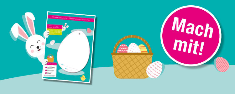 Grafik zur Bewerbung der Oster Mal-Aktion