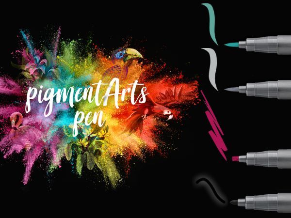 Grafik der Marke STAEDTLER zu den Stiften pigment arts pens.