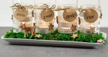 Wir zeigen Ihnen eine Last-Minute-Bastelidee für einen DIY-Adventskranz. Bei Krumb in Mannheim und im Onlineshop finden Sie alles für Ihre Umsetzung.