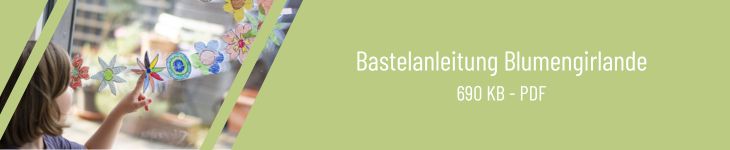 Downloadbanner für die Bastelanleitung einer Blumengirlande
