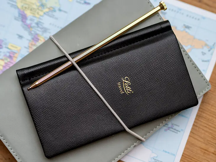 Schwarzes Lett´s Reisejournal auf grünem Organizer von Filofax: Foto: Johanna Rundel